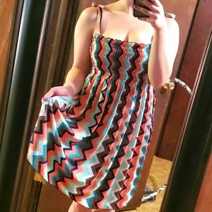 Dress! Silky,soft,stretch,chevron beautiful colors